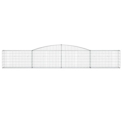 Cestas De Gaviones 15 Uds Forma De Arco Hierro 400x30x60/80 Cm_3