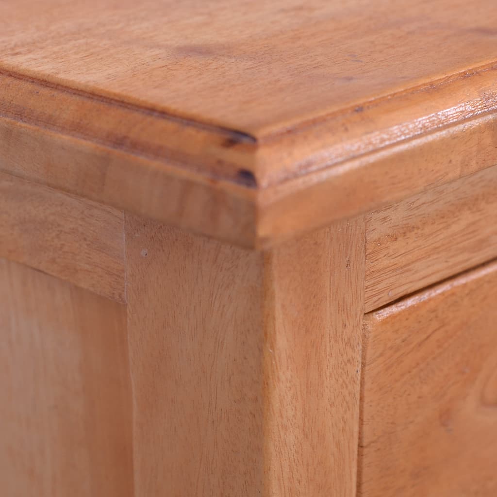 Mesita De Noche Madera Maciza De Caoba_4