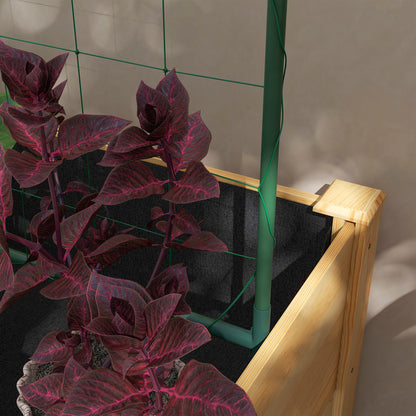 Outsunny Huerto Urbano Elevado Con Enrejado Carga 300 Kg 120x60x75 Cm Natural_4