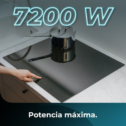 Placa De Inducción 3 Fuegos Bolero Squad I 3200. Potencia Máxima 7200w Con 9 Niveles De Potencia, Booster Function, Invisible Touch Slider Control,_1