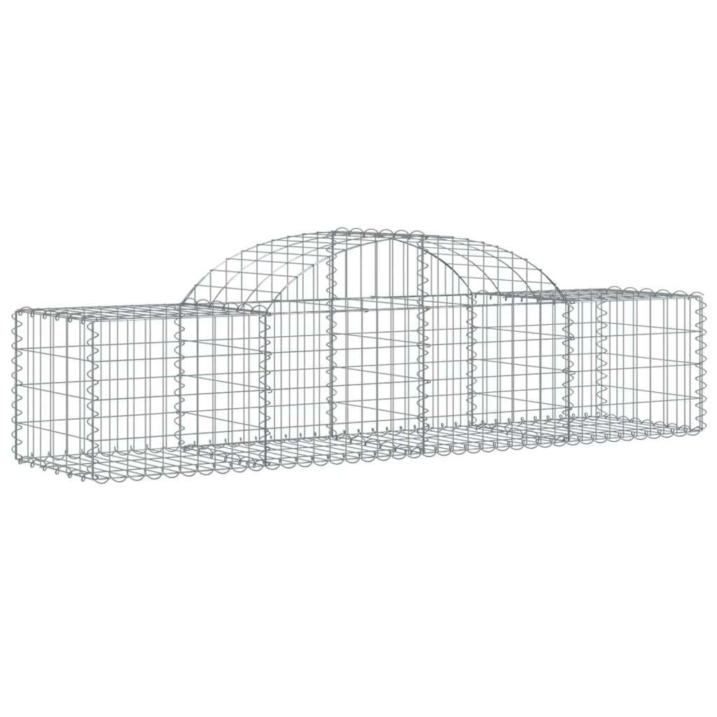 Cestas De Gaviones 11 Uds Forma De Arco Hierro 200x50x40/60 Cm_2