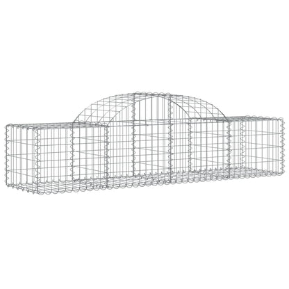 Cestas De Gaviones 11 Uds Forma De Arco Hierro 200x50x40/60 Cm_2