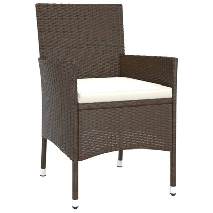 Vidaxl Set Comedor De Jardín 3 Piezas Y Cojines Ratán Sintético Marrón_3
