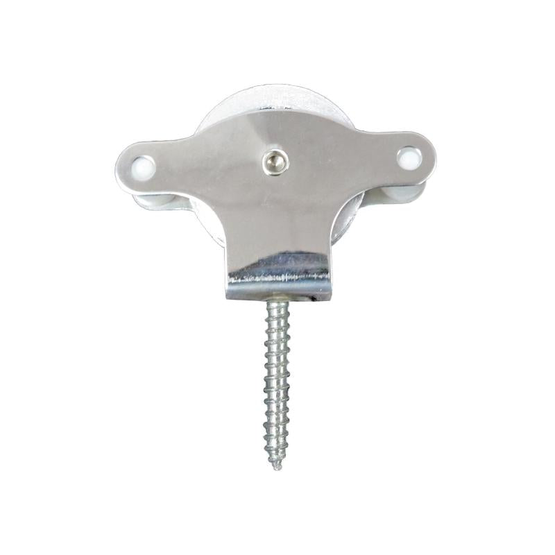 Polea Tendedero Wolfpack Inoxidable 40 Mm. / Roldana Metalica Con Tirafondo_0