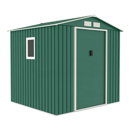 Caseta Metálica High Door Menorca Verde - Amplio Almacenamiento 2,14x2,045x1,94 M / Multicolor_1