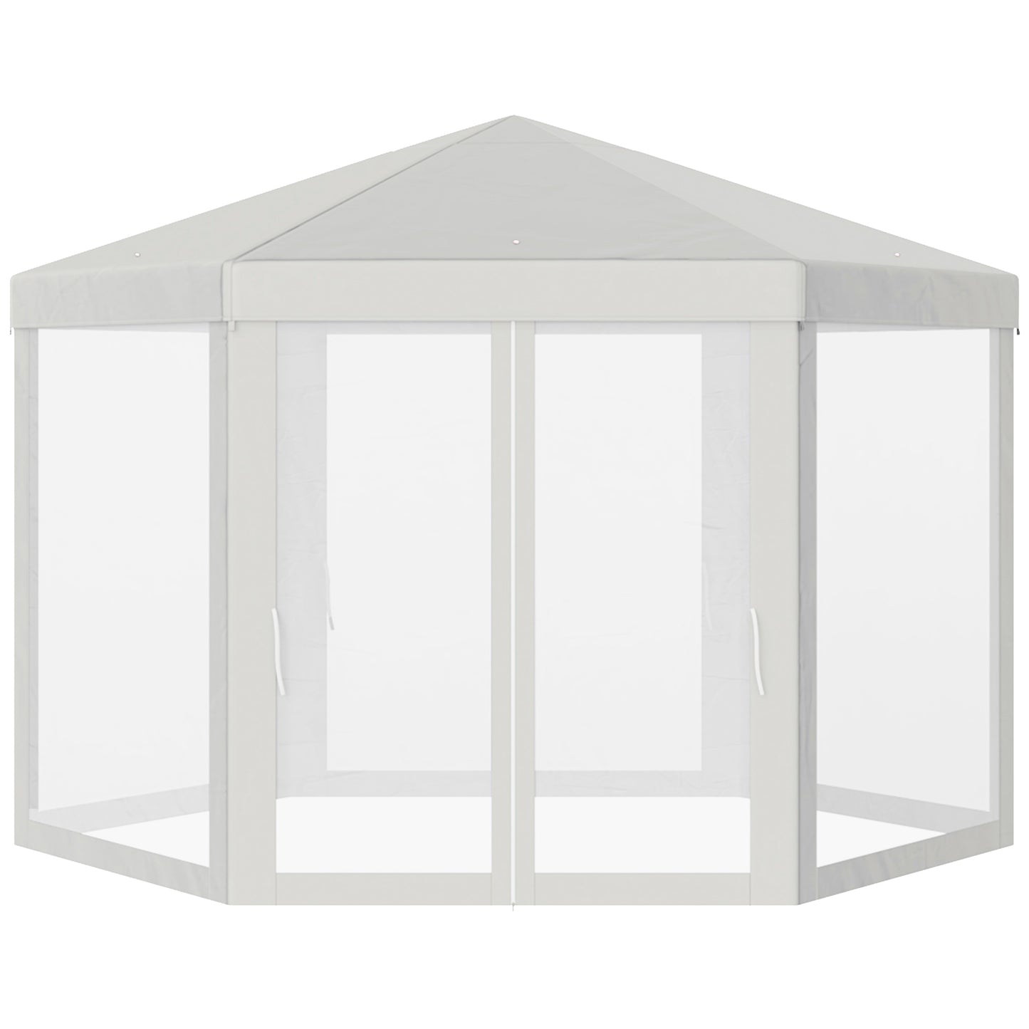 Outsunny Carpa Jardín Cenador Hexágonal Pabellón Gazebo Con Mosquitera 3 Color_0