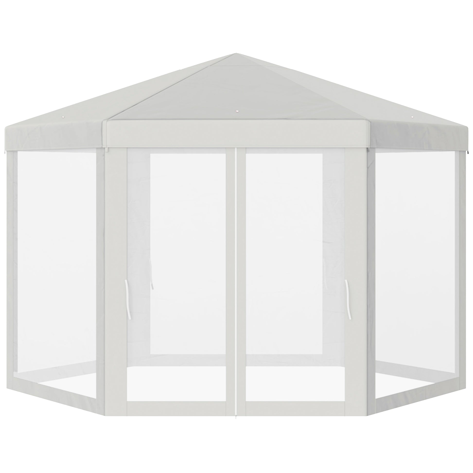 Outsunny Carpa Jardín Cenador Hexágonal Pabellón Gazebo Con Mosquitera 3 Color_0