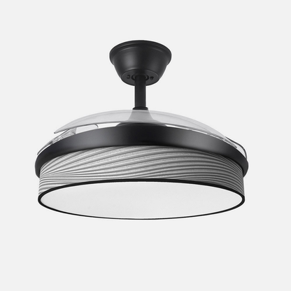 Ventilador Dc Moda 72w Negro/surco Gris 108d 3aspas 7200lm 3000k,4000k,6000k Remoto+memoria+temporizador_2
