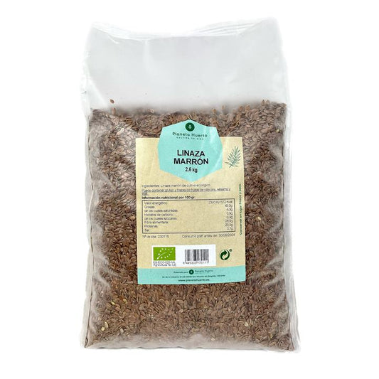 Sementes de linhaça castanha ECO Planeta Huerto 2,5 kg 