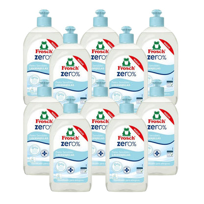 Pack de 10 Máquina de lavar louça Frosch Zero Sensitive Skin 500 ml