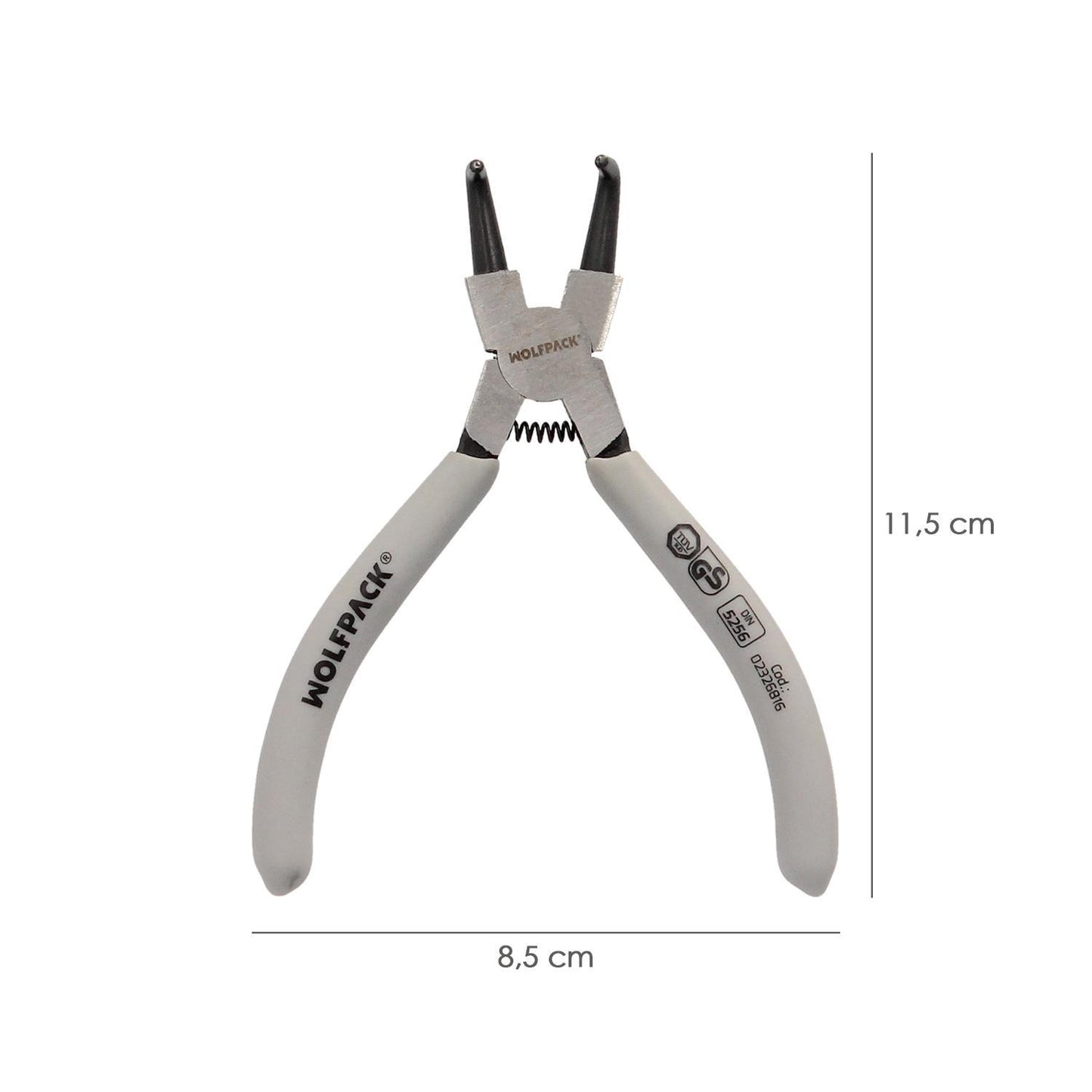 Alicates Arandelas Interiores Curvo 125 Mm. Acero Din 5254. Anillos De Presion, Anillos De Retención, Arandelas Circlips