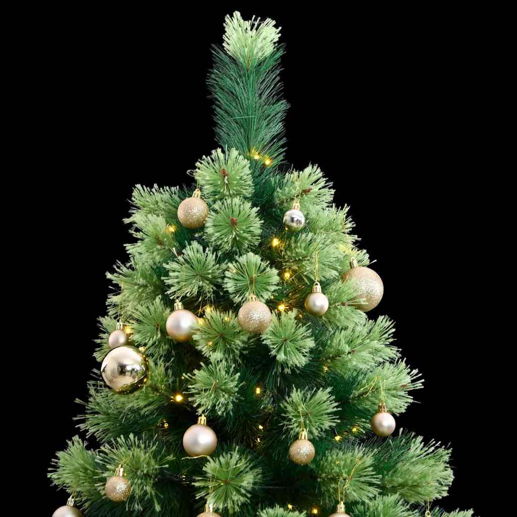 Vidaxl Árbol De Navidad Artificial Con Bisagras 300 Led Y Bolas 210 Cm_1
