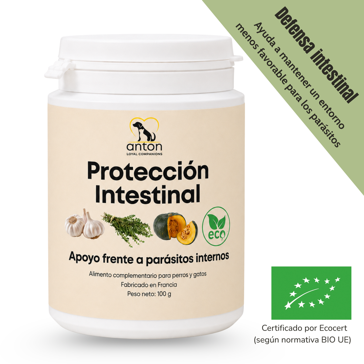 Protección intestinal ECO para perros y gatos – Lombrices y parásitos internos – 100 g_0