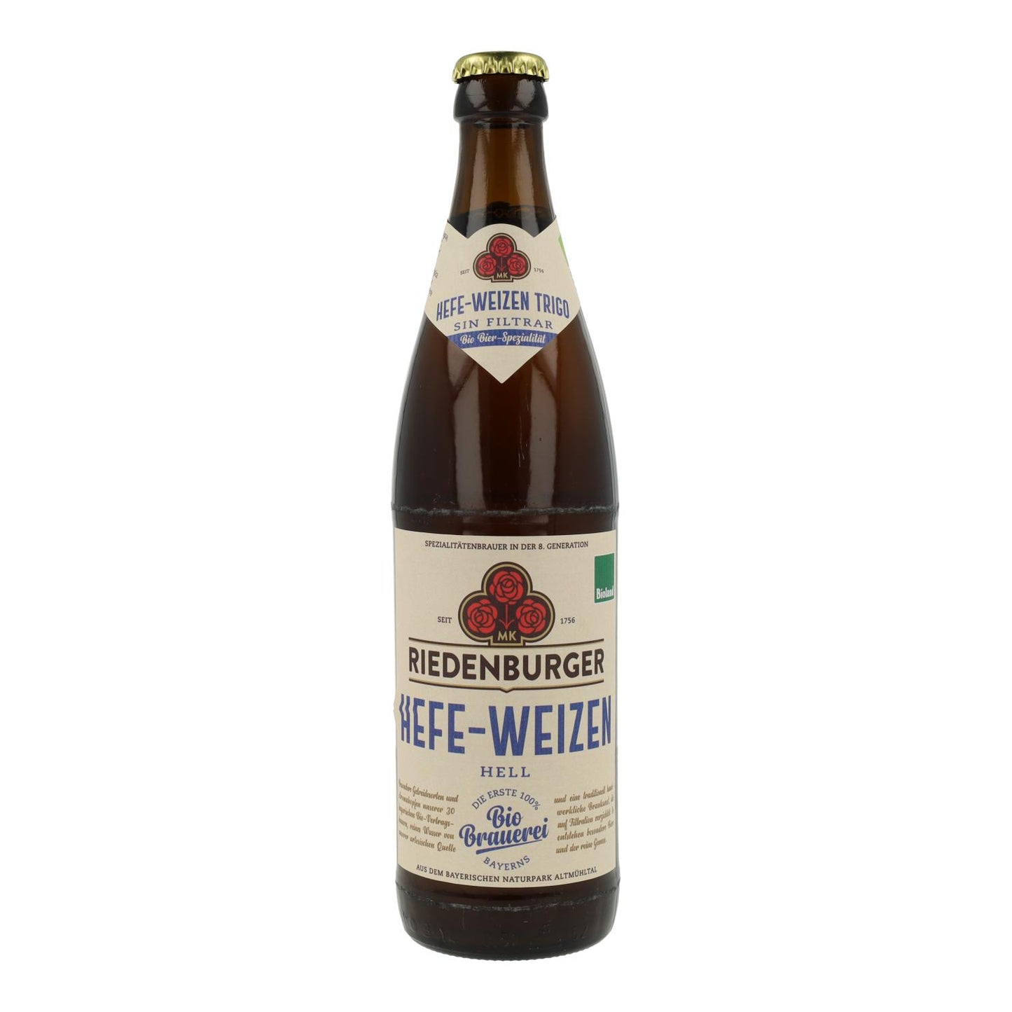 Cerveja de trigo biológica Weiss Riedenburger 50cl