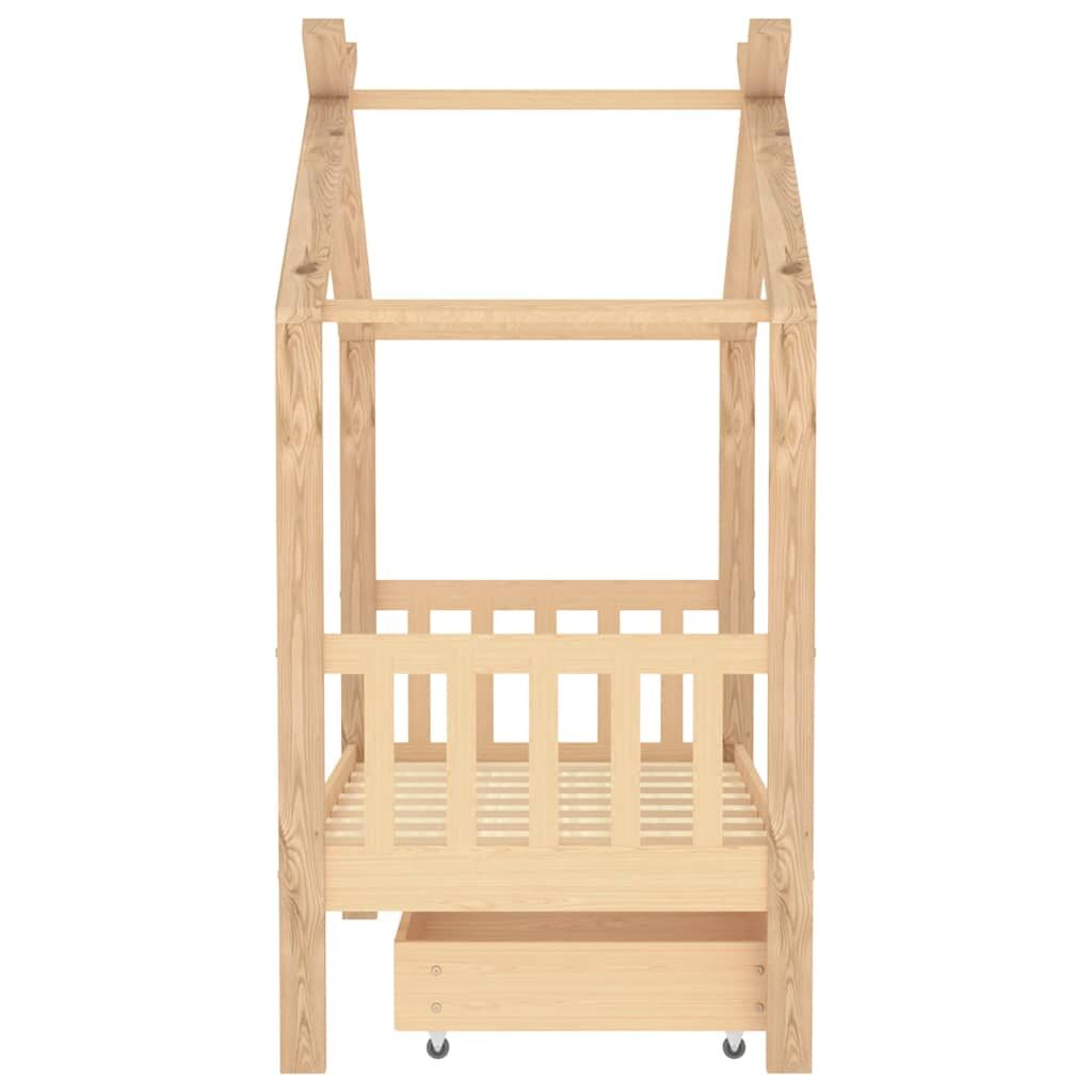Vidaxl Estructura De Cama Infantil Con Cajón Madera De Pino 70x140 Cm_3