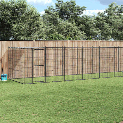 Perrera De Exterior De Acero Con Techo 16,94 M²_1