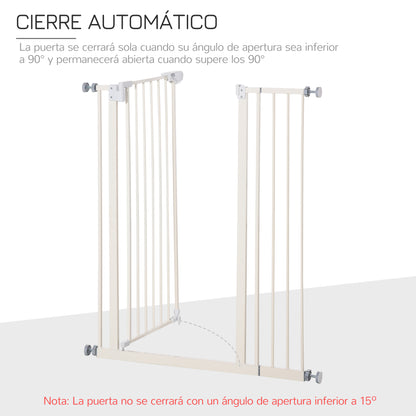Pawhut Barrera De Seguridad Para Puertas Escaleras Perros Con Cierre Automático_5