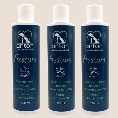 Champú natural para el control de olores en perros – Pack 3 x 250 ml_0