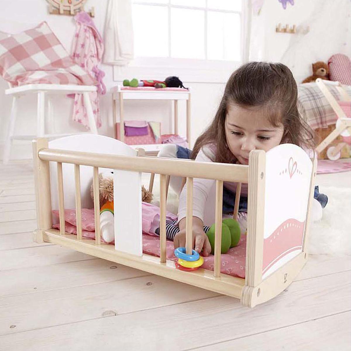 Cuna Mecedora Muñecas Rock-a-bye Baby Cradle Hape_3