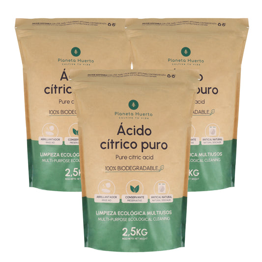 Embalagem 3xÁcido Cítrico Planeta Huerto 2,5 Kg