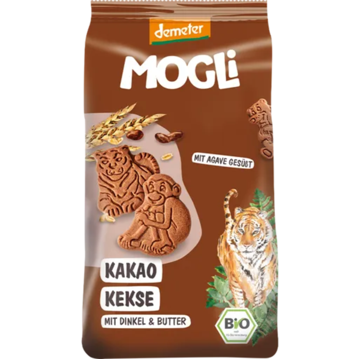 Bolachas infantis Mogli Organic Tiger com cacau 125 g