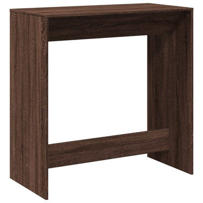 Mesa Alta De Bar Madera Ingeniería Marrón Roble 102x50x103,5 Cm_0