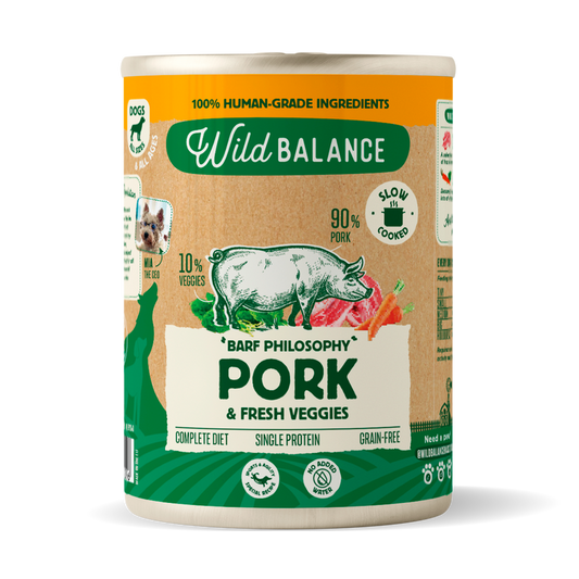 Wild Balance Pork and Vegetable BARF Lata para Cães 400g