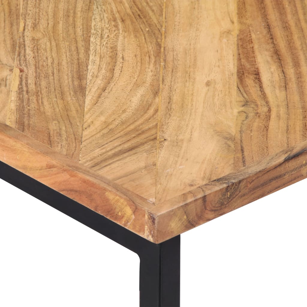 Mesa De Centro Madera Maciza De Acacia 110x110x36 Cm_2
