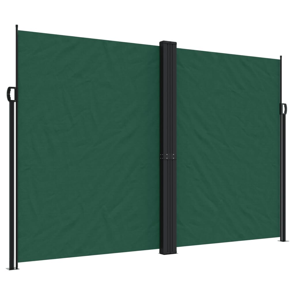 Vidaxl Toldo Lateral Retráctil Verde Oscuro 220x1000 Cm_0