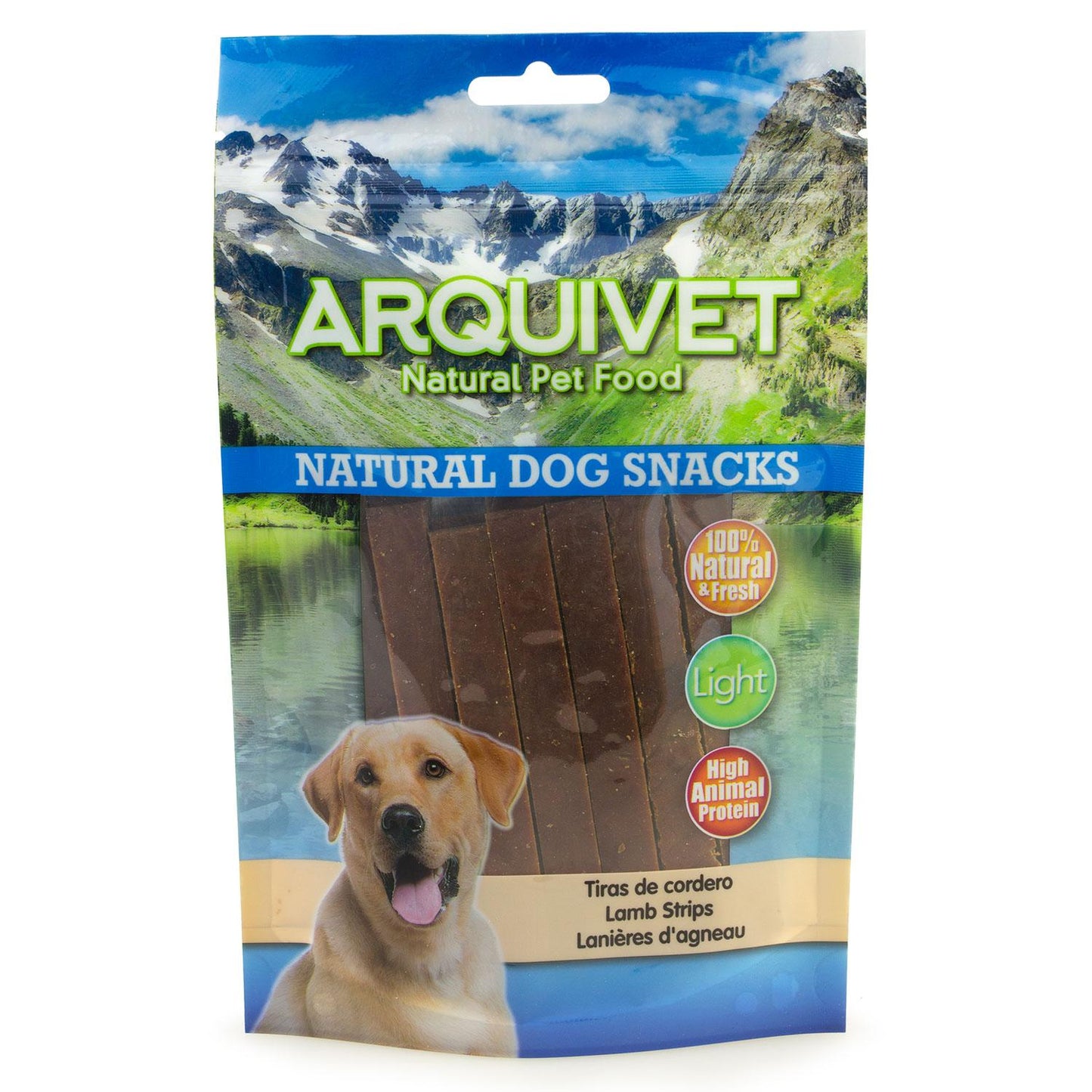 Petisco natural para cães Arquivet tiras de borrego 100 g