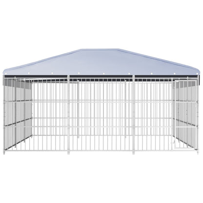 Vidaxl Perrera De Exterior Con Techo 450x450 Cm_1