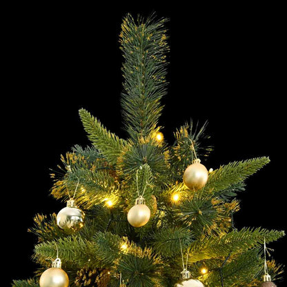 Vidaxl Árbol De Navidad Artificial Con Bisagras 300 Led Y Bolas 180 Cm_1