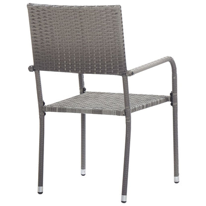 Vidaxl Juego De Comedor Para Jardín 3 Piezas Gris_5
