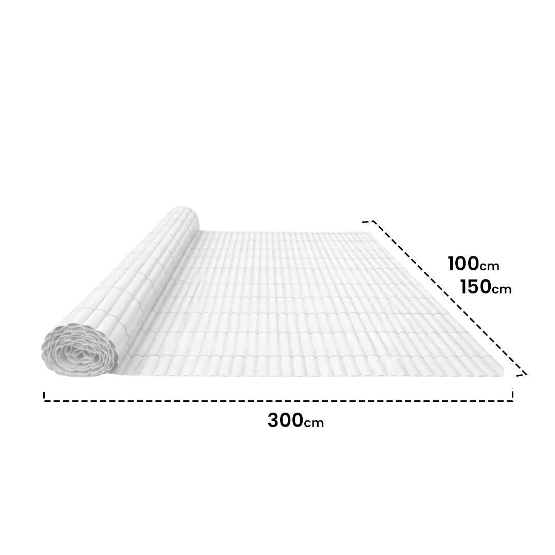 Cañizo Pvc Simple Cara Plasticane Blanco 1x3 M Nortene_1