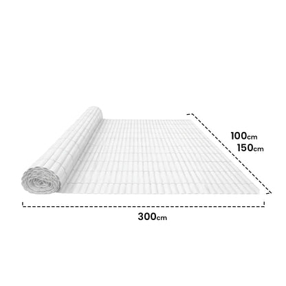 Cañizo Pvc Simple Cara Plasticane Blanco 1x3 M Nortene_1