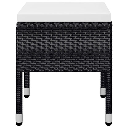 Juego De Comedor De Jardín De 5 Piezas Negro / Vetonek_1