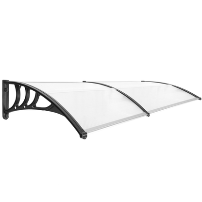 Tejadillo De Protección 200x80cm Marquesina Para Puertas Y Ventanas Negro_0