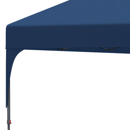Outsunny Cenador Plegable 3x3m Altura Ajustable Con 1 Pared 4 Sacos Arena Azul_4