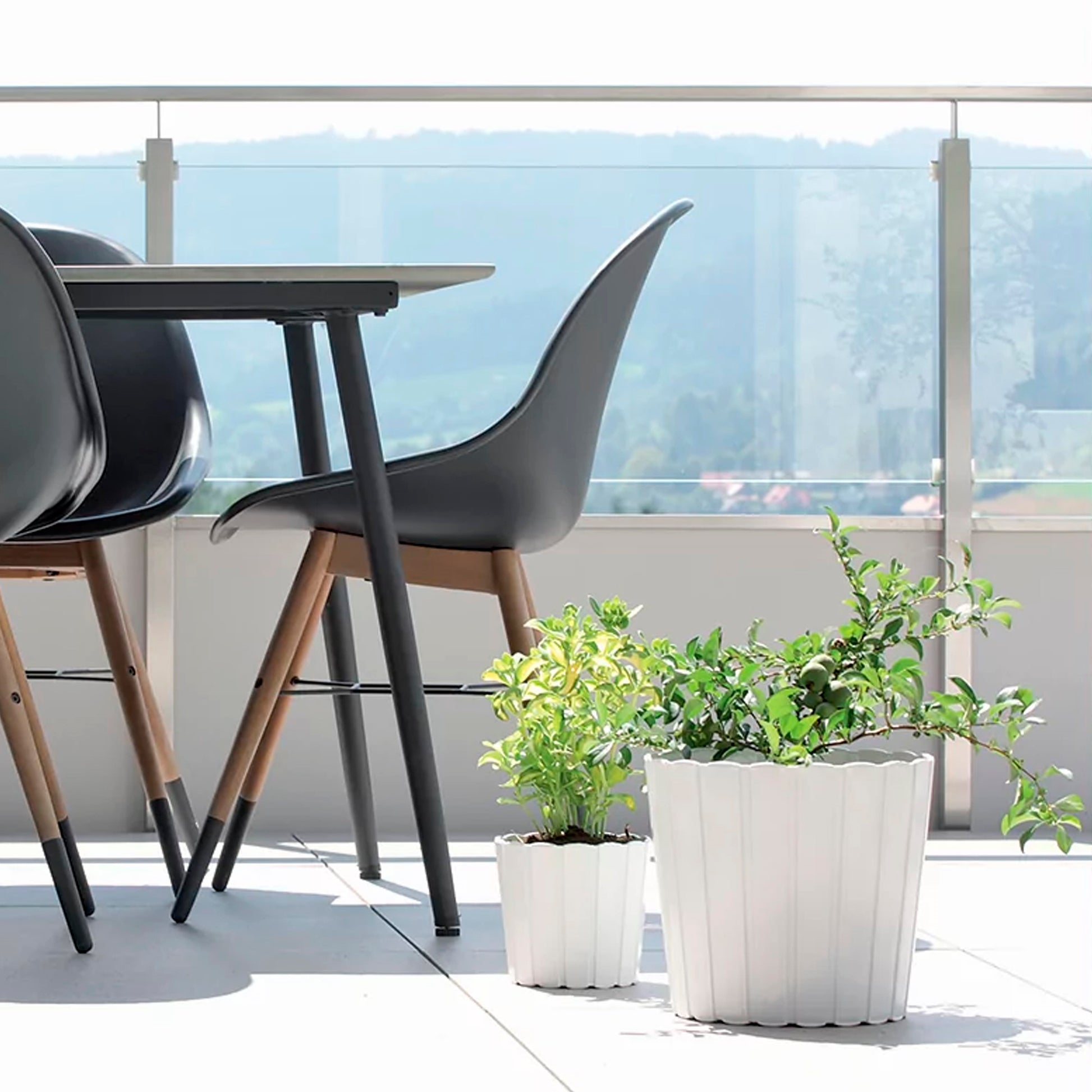 Maceta Boardee Basic 0,8l., Dimensiones (mm) 120x120x109, Color Antracita