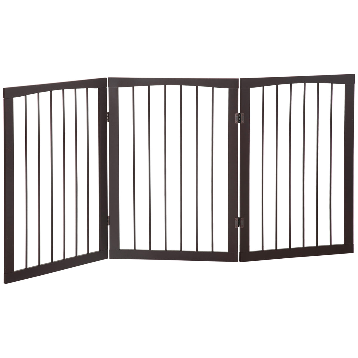 Pawhut Barrera De Seguridad Plegable Perros Pequeños 160x76 Cm Para Puertas Café_1