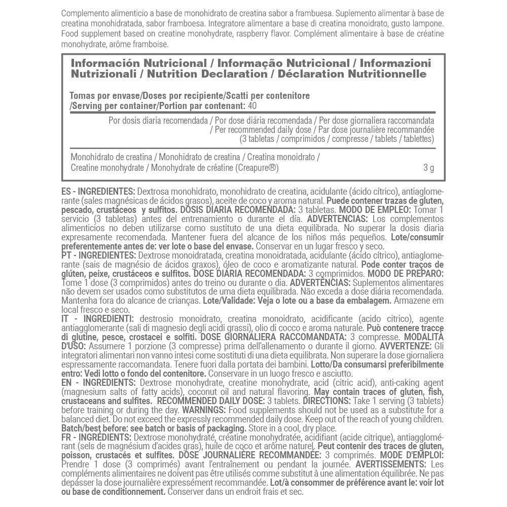 Creatina Monohidrato (creapure®) - 120 Tabletas Masticables - Frambuesa - Aumenta La Fuerza - Masmusculo_4