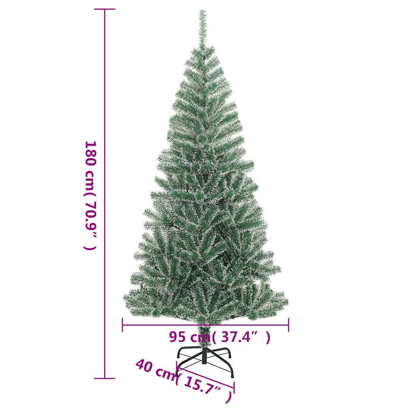 Vidaxl Árbol De Navidad Artificial Con 300 Led Bolas Y Nieve 180 Cm_2
