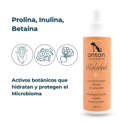 Acondicionador sin aclarado para el cuidado del pelaje de perros y gatos – 200 ml_3
