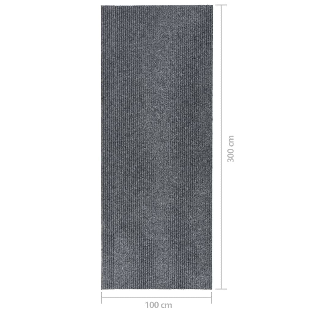Vidaxl Alfombra De Pasillo Atrapa Suciedad 100x300 Cm Gris_2