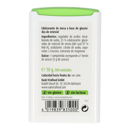 Comprimidos de stévia Raab Premium, 300 comprimidos