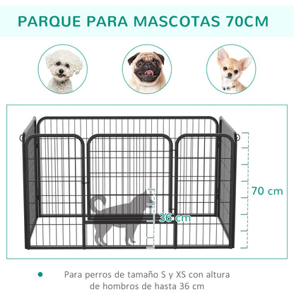 Pawhut Jaula Valla Corral 125x80x70 Cm Mascota Perro Gato Mascotas_4