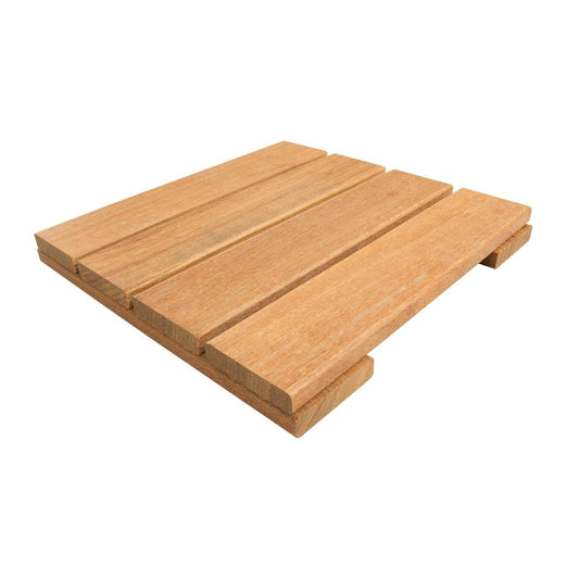 Embalagem de 6 peças de madeira tropical Dioco 30 x 30