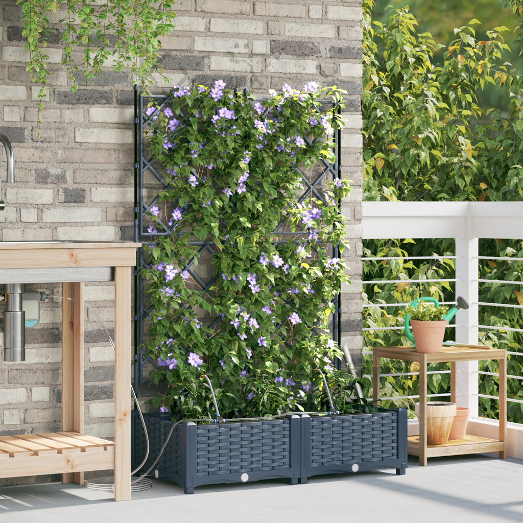 Vidaxl Jardineras Gris 80 X 40 X 126 Cm Acero_1
