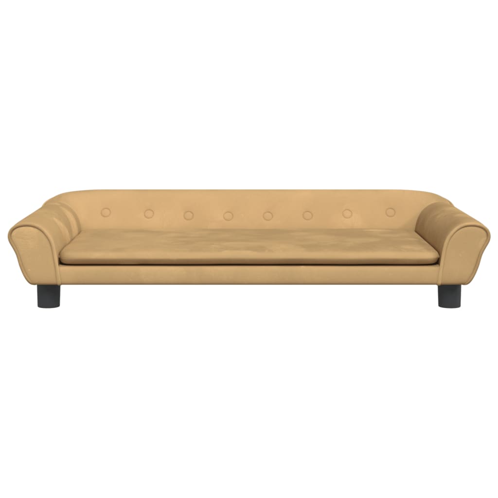 Cama Para Perros De Terciopelo Marrón 100x50x21 Cm / Vetonek_4