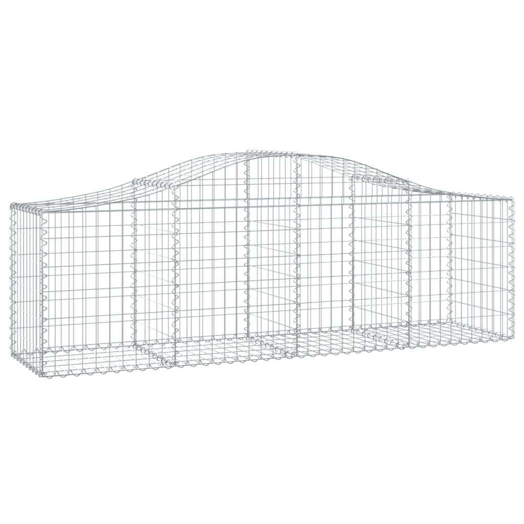 Cestas De Gaviones 7 Uds Forma De Arco Hierro 200x50x60/80 Cm_2